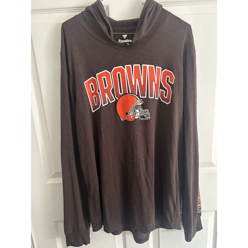 Cleveland Browns - Mens - Size XL Brown NFL Fanatics Hoodie Lightweight Football